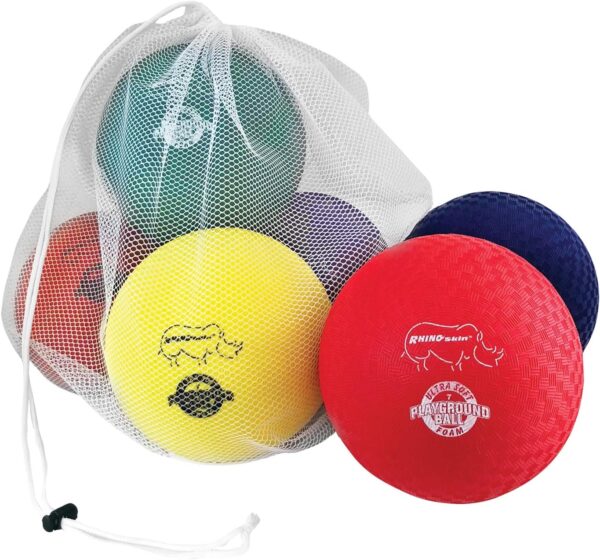 Champion Sports RSPG7SET Playground Ball Set: Six 7 Inch Rhino Skin Soft Inflatable Balls Includes Storage Bag and Pump - Image 6