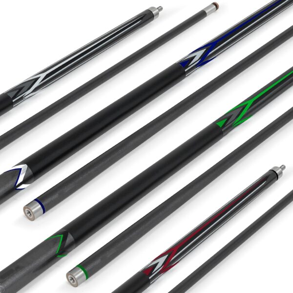 EastPoint Sports Masterton Billiard Cue 4 Pack - Includes Four 2-Piece 58" Billiard Cues with Leather Tip and Micro-Fiber Grips - Image 2