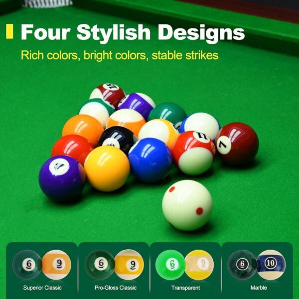 Pool Shark Authentic Billiard Balls Professional/Amateur Set High-End Pure Polyresin 2-1/4-inch Balls Complete 16pcs Set - Image 4