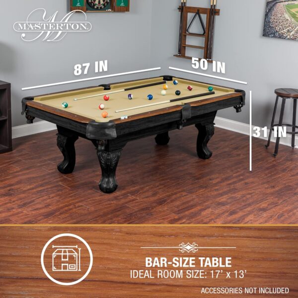 EastPoint Sports Masterton Billiard Bar-Size Pool Table 87 Inch or Cover – Perfect for Family Game Room - Image 7