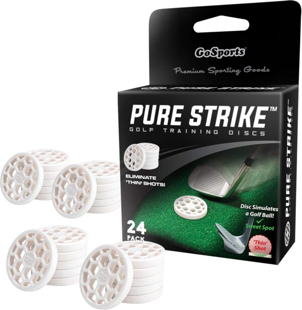 GoSports Golf Pure Strike Golf Training Discs 24 Pack - Eliminate Thin Shots! - Image 2