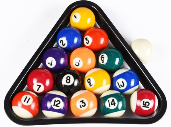 Billiard Ball Set Mini Size 1-1/2 Inch Pool Balls Set Complete 16 Balls Set American Style Resin Balls Pool Table Accessories for 6FT Pool Table - Image 2