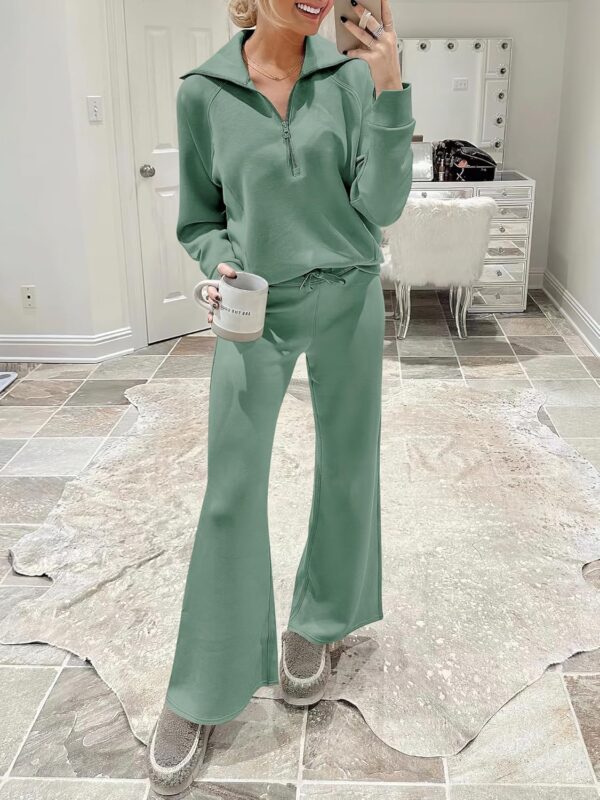 ANRABESS Women 2 Piece Outfits Sweatsuit Oversized Sweatshirt Sweatpants Tracksuit Sweat Lounge Matching Set 2025 Fall Trendy - Image 9