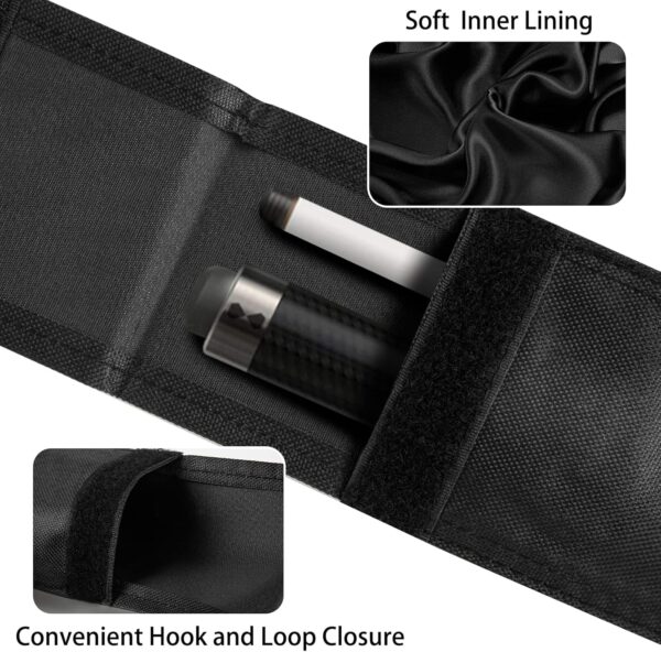 Pool Cue Case, Pool Stick Case for 1/2 Billiard Cue Stick Case, 32 Inches Long Snooker Storage Carrying Bag, Black - Image 4