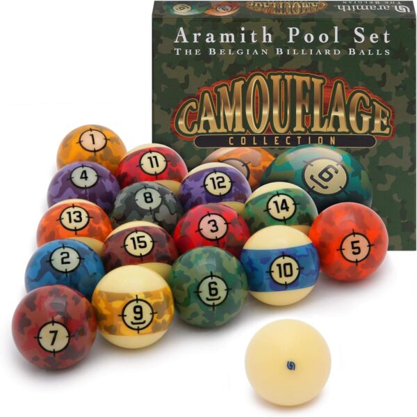 Aramith Camouflage Billiard Pool Ball Set 2 1/4" - Image 2