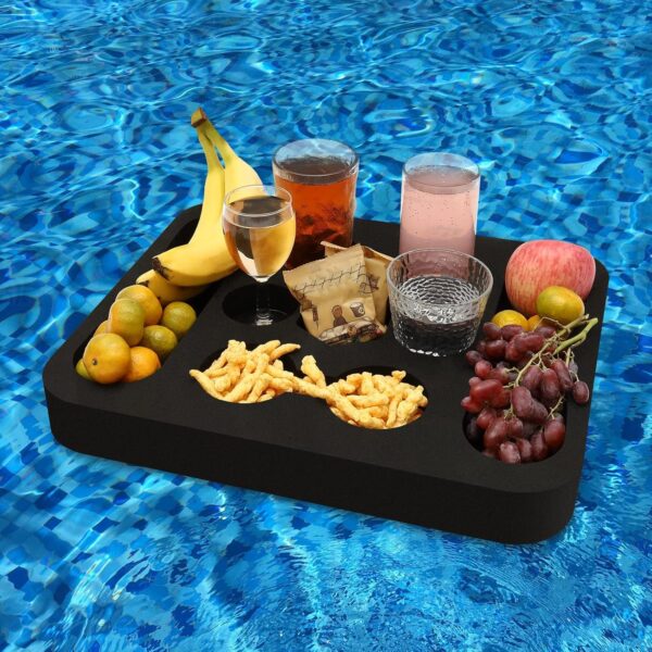 Floating Drink Holder,Refreshment Table Tray for Pool Beach Party or Hot Tub Float Loung-Versatile & Portable Serving Bar - Image 2