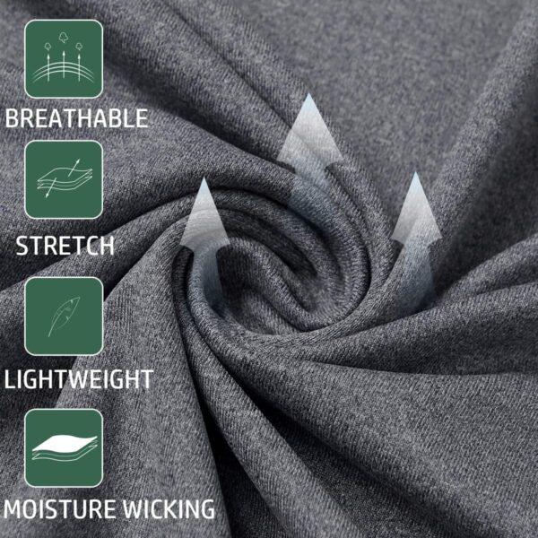 MANSDOUR Men's Quick-Dry Active Sports Shirts Quarter Zip Long Sleeve Running Pullover Tops Outdoor Sweatshirt - Image 6