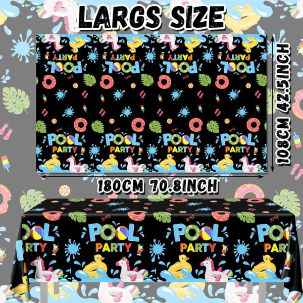 Pool Party Birthday Decorations Tablecloth,Summer Pool Party Table Cloth Pool Party Decorations Summer Table Cover Spool Party Tablecloth for - Image 7