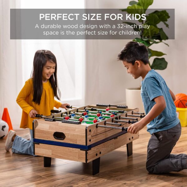 Best Choice Products 4-in-1 Multi Game Table, Childrens Combination Arcade Set for Home, Play Room, Rec Room w/Pool Billiards, Air Hockey, Foosball and Table Tennis - Image 3