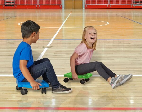 hand2mind Green Indoor Scooter Board with Handles, Gym Scooters for Kids, Recess Toys, PE Equipment for Elementary School, Kids Indoor Play Equipment, Floor Scooter, Kids Sports Activities - Image 7