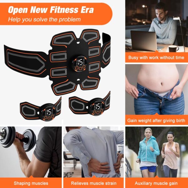 ABS Stimulator, Abdominal Toning Belt Trainer, Abs Workout Equipment, Ab Sport Exercise Belt for Men and Women BFB-11 - Image 6