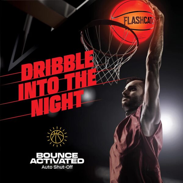 Light Up Basketball - Glow in the Dark - Sports Gear Accessories Easter Gifts for Boys 8-15+ Year Old - Kids, Teens Gift Ideas - Cool Teen Boy Toys Ages 8 9 10 11 12 13 14 15 Age Outdoor Teenage - Image 3