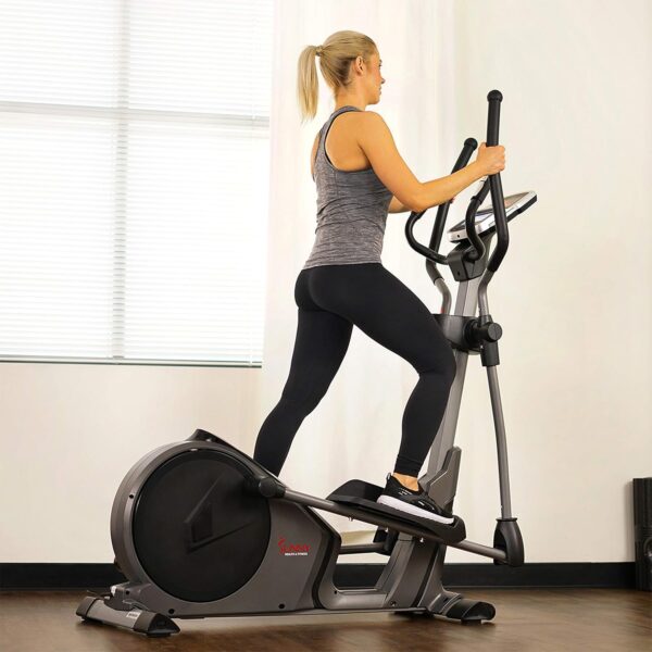 Sunny Health & Fitness Programmable 16 Electro-Magnetic Elliptical Cross Trainer Exercise Machine, Full-Body Cardio Equipment w/ 24 Pre-Built Workouts, 330LB Capacity,Optional Free SunnyFit App Link - Image 7