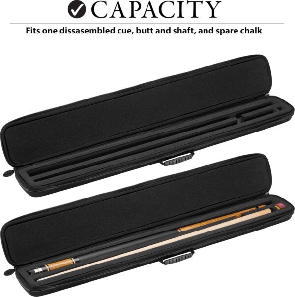 Parallax Billiard/Pool Cue Case 600D Oxford Heavyweight Polyester Fabric and Padded Interior, Holds 1 Complete 2-Piece Cue (1 Butt/1 Shaft) - Image 4