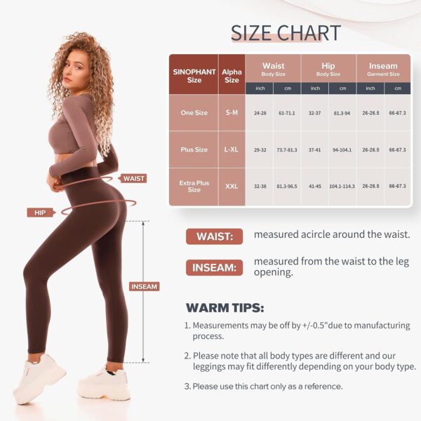 SINOPHANT High Waisted Leggings for Women - Full Length Capri Buttery Soft Yoga Pants for Workout Athletic - Image 8