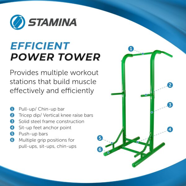 Outdoor Fitness Multi-Use Strength Training Power Tower - Image 8