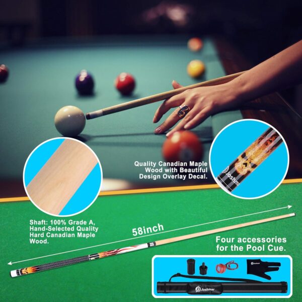 Professional Pool Stick – Premium Pool Cue Made with Beautiful, Unique, Luxury Design, and the Best Canadian Hardwood Quality. Including 4 Accessories to Keep Your Pool Stick on Top Conditions - Image 5