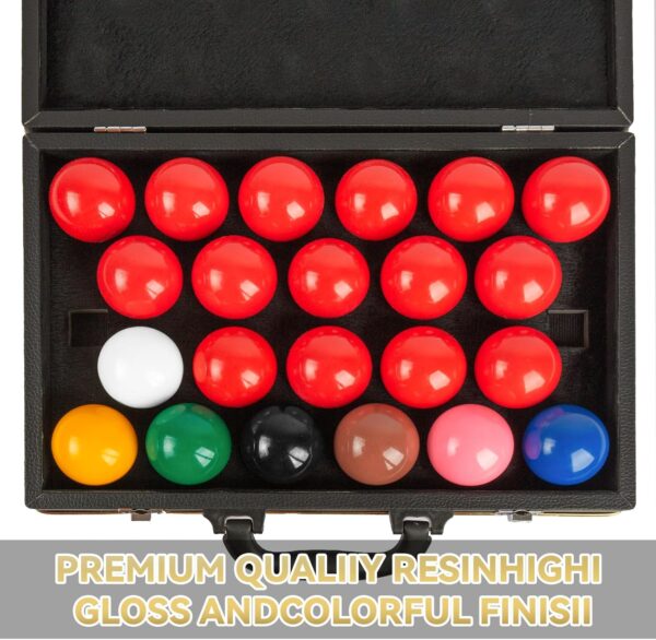 22 Pcs Snooker Billiard Ball Standard Set 2-1/16 inch - 52.5 mm Pool Balls Billiard Set - Regulation Size Professional Pool Set/Billiard Balls Storage Box Pool Ball Storage Case. - Image 4