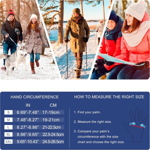 SIMARI Winter Gloves Women Men Ski Snow Gloves Liner Thermal Warm Touch Screen, Suit for Running, Cycling, Biking, Hiking, Driving, Walking, Typing, Freezer Work, Sports, Soccer, Shooting, Gaming 102 - Image 7