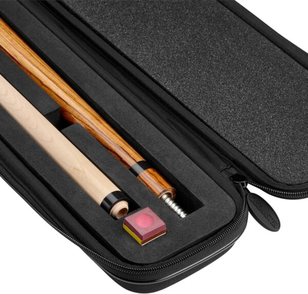 Parallax Billiard/Pool Cue Case 600D Oxford Heavyweight Polyester Fabric and Padded Interior, Holds 1 Complete 2-Piece Cue (1 Butt/1 Shaft) - Image 8