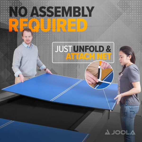 JOOLA Ping Pong Conversion Top with Net Set for Billiard and Pool Tables - Regulation Top Converts Billiards into Ping Pong Table - Includes Foam Padding for Protection - Steel Frame Option - Image 4